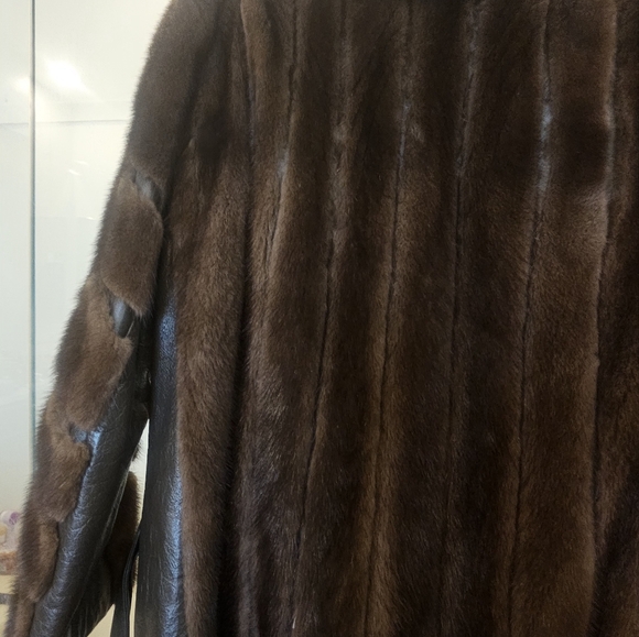 Mink Fur and leather Coat - Picture 6 of 11